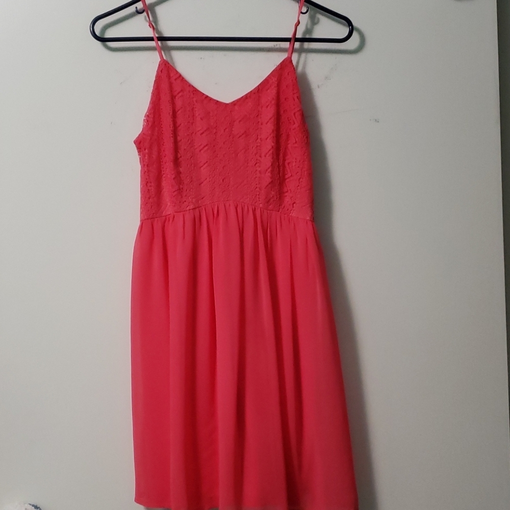 Coral pink dress